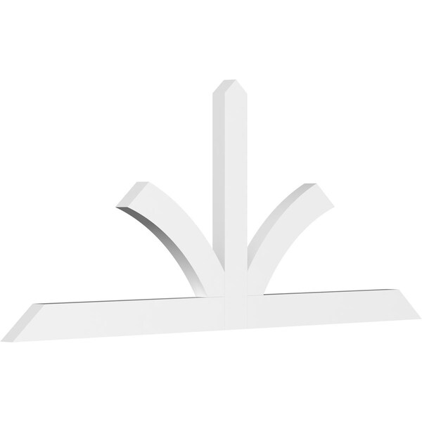 Ekena Millwork Richland Architectural Grade PVC Gable Bracket, 72"W x 30"H x 2"D x 4"F, 10/12 Pitch GBP072X30X0204RIC00 - main